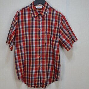 Tabi  Single Needle Stitched Plaid Button Up Shirt made in KOREA
